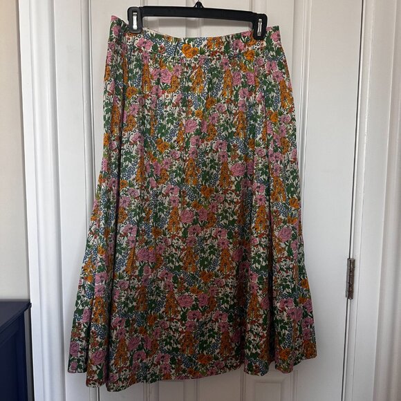 J. Crew Button-up midi skirt in Liberty® Mini Floral Walk - Picture 5 of 6